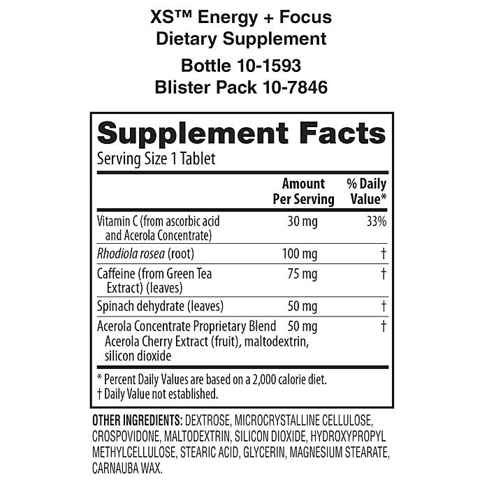 XS™ Energy + Focus Dietary Supplement
