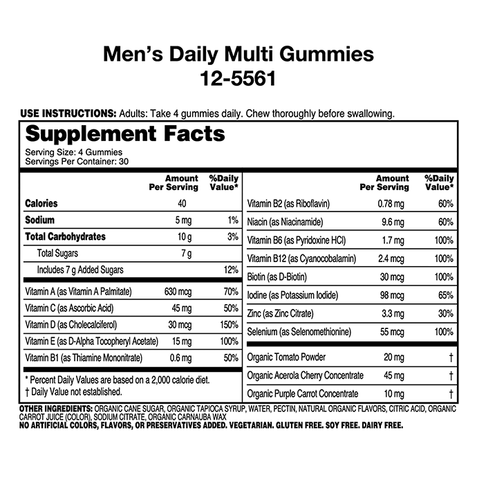 Nutrilite™ Organics Men’s Daily Multi Gummies