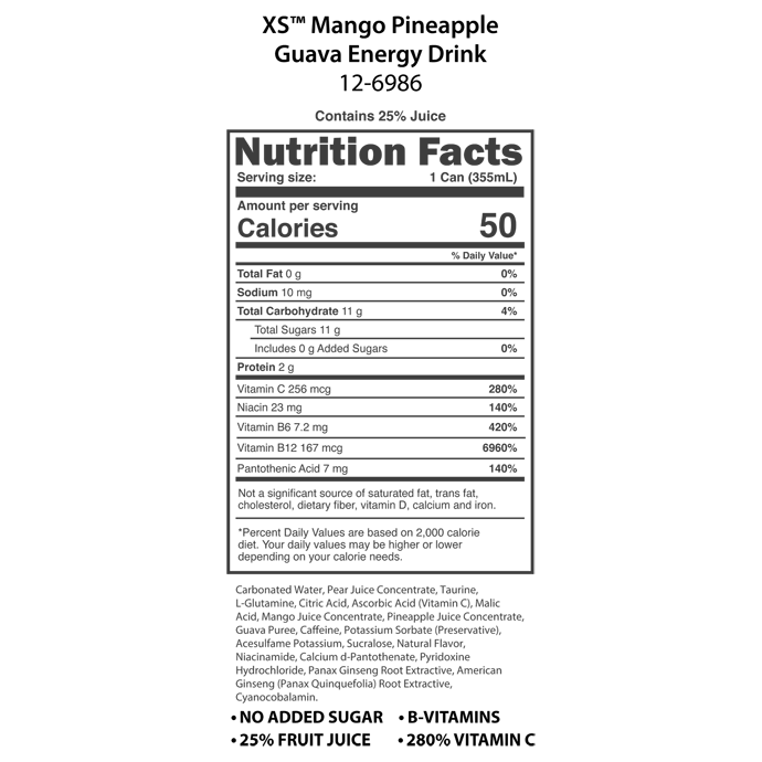 XS™ Sparkling Juiced Energy 12 oz