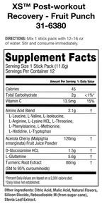 XS™ Post-Workout Recovery - Fruit Punch